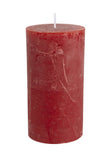 Rustic Tall Pillar candle - Red