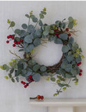 Red Berry and Eucalyptus Wreath