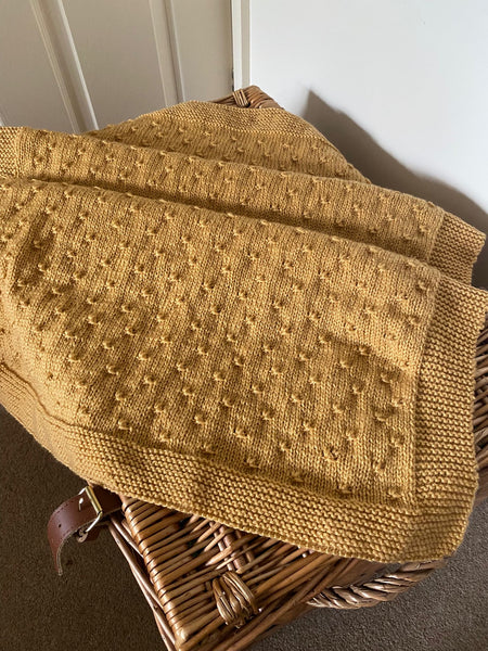Ocre baby blanket - personalisation available