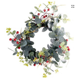 Red Berry and Eucalyptus Wreath