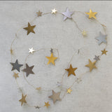 Silver & Gold Star Garland