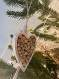 Little Log Filled Wooden Heart