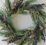 Blueberry and Fircone Large Wreath