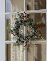 Red Berry and Eucalyptus Wreath