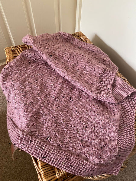 Dusky pink baby blanket - personalisation available