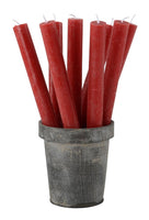 Rustic Dinner Candle - Red