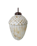 White & Gold Acorn Decoration