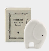 Remember you are loved - Matchbox elephant