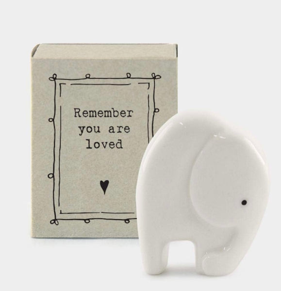 Remember you are loved - Matchbox elephant