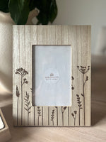 Wooden Wildflower Photo Frame