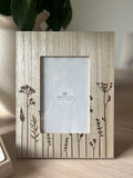 Wooden Wildflower Photo Frame