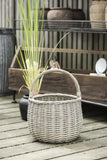 Country Grey Willow Basket