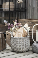 Country Grey Willow Basket