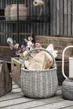 Country Grey Willow Basket