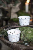 Starlit Enamel Candle Pudding Pot