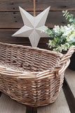 Woven Natural Willow Long Basket