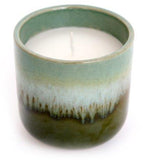 Olive Green Glazed Porcelain Candle