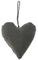 Deep Nordic Grey Velvet Heart