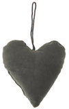Deep Nordic Grey Velvet Heart