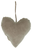 Grey Velvet Heart