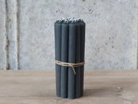 Bundle of Taper Candles - Coal