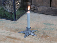 Pair of Starbright Zinc Candle Holders