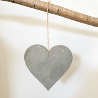 Simple Scandi Cement Heart - Two Sizes Available