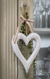 Hand Carved Chunky White Heart