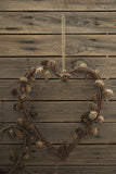 Natural Twig & Mini Pinecone Heart Wreath - Two Sizes