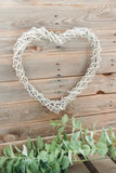 Light Grey Wicker Heart