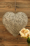 Large Zinc Filigree Heart