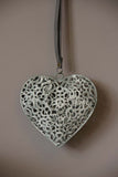 Zinc Filigree Heart