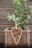 Little Log Filled Wooden Heart