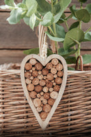 Little Log Filled Wooden Heart