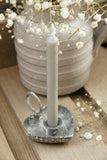 Zinc Heart Chamberstick Taper Candle Holder