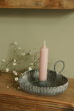 Zinc Heart Chamberstick Candle Holder