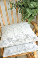 Dove Grey Faux Fur Cushion