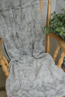 Dove Grey Faux Fur Throw