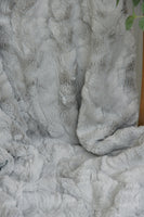 Dove Grey Faux Fur Throw