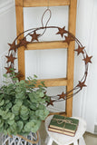 Rusted Metal Star Wreath