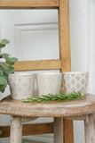 Set of Three Patterned Mini Planters