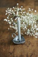 Zinc Heart Chamberstick Taper Candle Holder