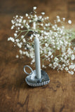 Zinc Heart Chamberstick Taper Candle Holder