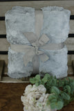 Dove Grey Faux Fur Throw