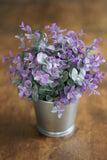 Faux Potted Eucalyptus Rustic Violet