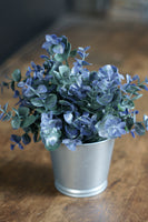 Faux Potted Eucalyptus Rustic Indigo