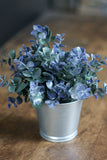 Faux Potted Eucalyptus Rustic Indigo