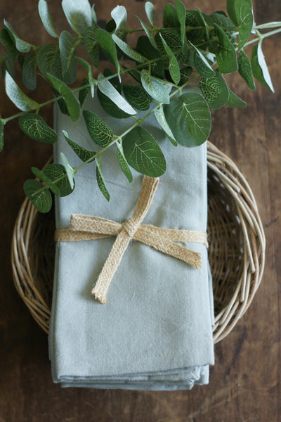 Set of four Dove Grey Napkins