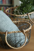 Pair of Rustic Zinc Baskets