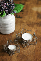 Rustic Wire Star Tealight Set